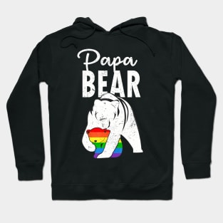 Papa Bear Gay Pride Flag LGBT Dad Camping Father Day Hoodie